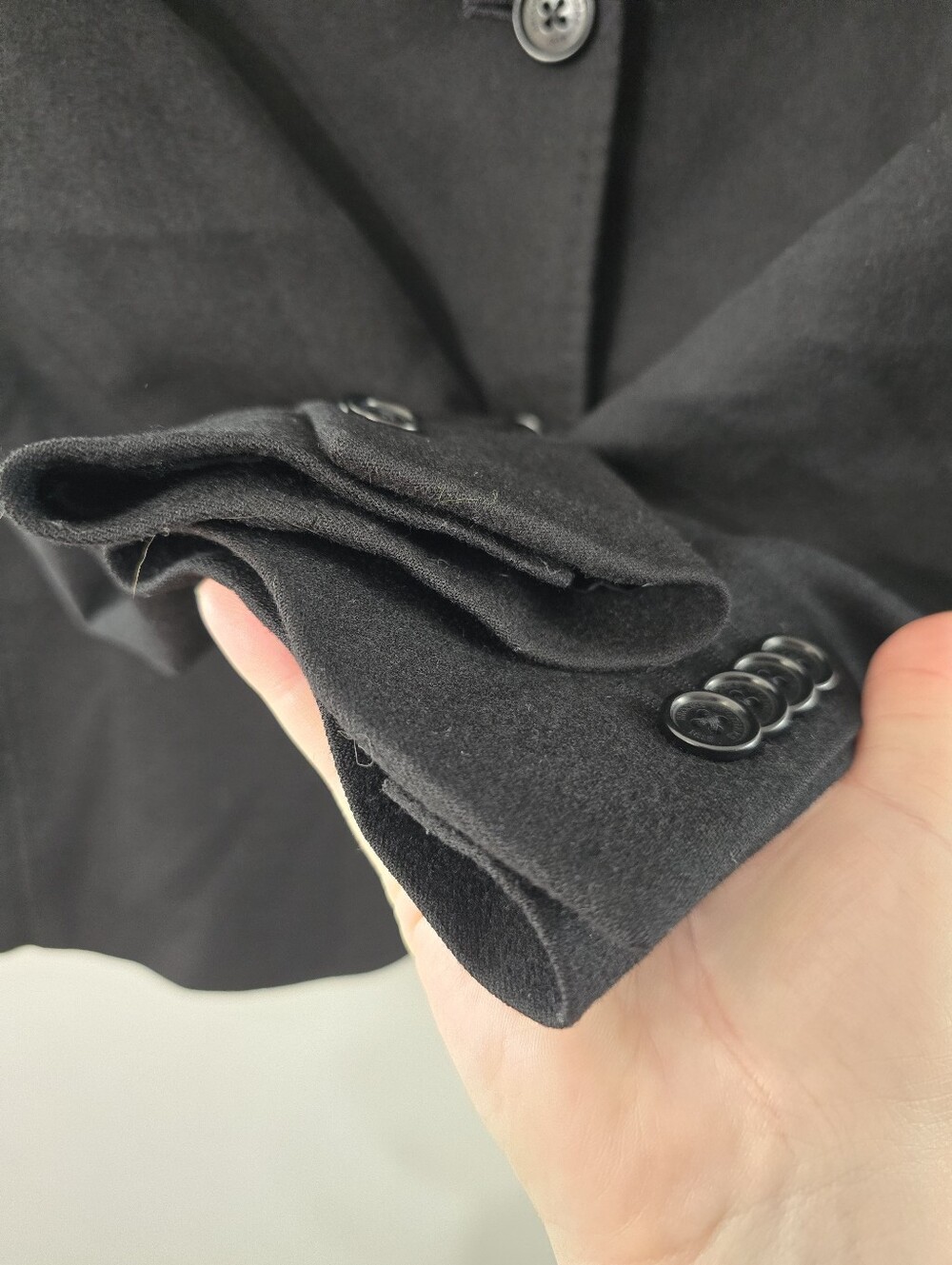 Loro Piana Brooks Brothers Two Button Cashmere Blazer Jacket Solid Black Size 2 - Picture 8 of 16